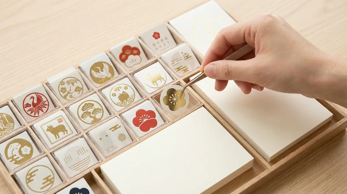 年賀状シールの種類と選び方
