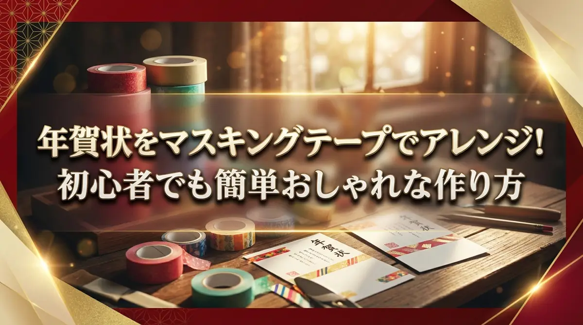 年賀状をマスキングテープでアレンジ！初心者でも簡単おしゃれな作り方