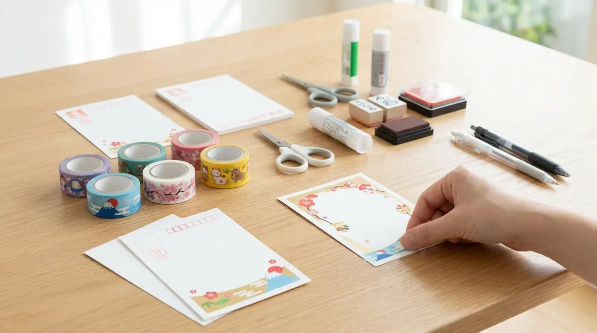 年賀状マステアレンジに必要な材料｜100均で揃うチェックリスト