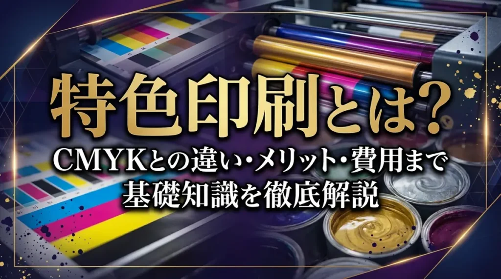 特色印刷とは？CMYKとの違い・メリット・費用まで基礎知識を徹底解説