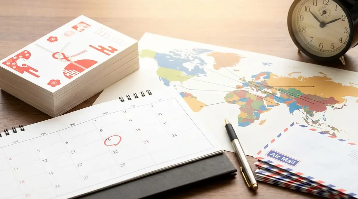 海外への年賀状はいつまでに出せば届く？差出期限の逆算方法