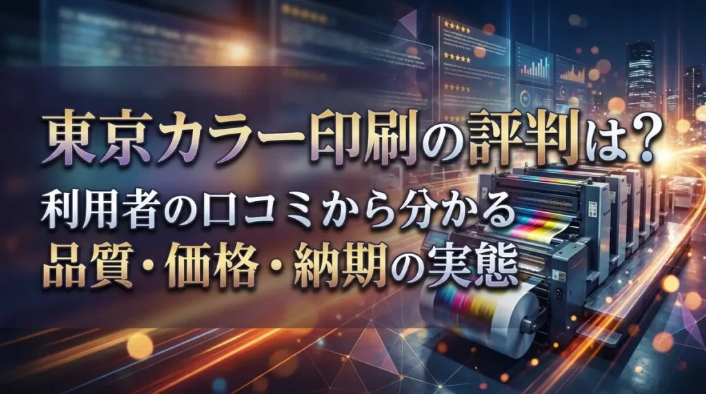 東京カラー印刷の評判は？利用者の口コミから分かる品質・価格・納期の実態