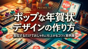 ポップな年賀状デザインの作り方｜真似するだけでおしゃれに仕上がるコツと実例集