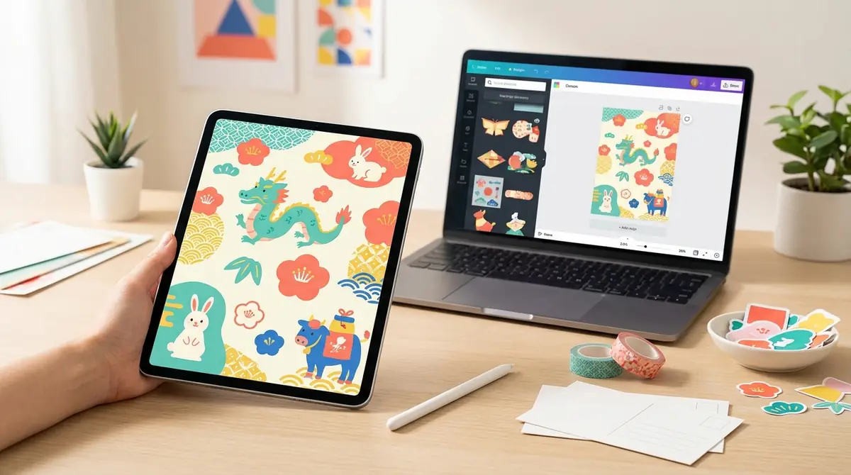 初心者でも簡単！ポップな年賀状デザインの作り方【Canva編】