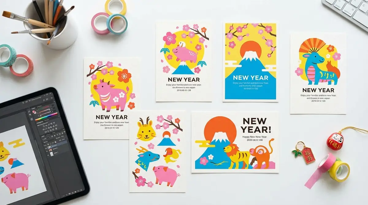 無料で使えるポップな年賀状テンプレート配布サイト5選