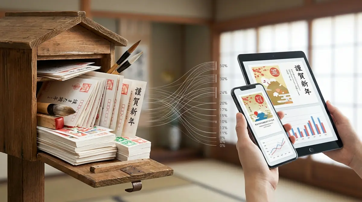 年賀状を出す人の割合はどう変わった？