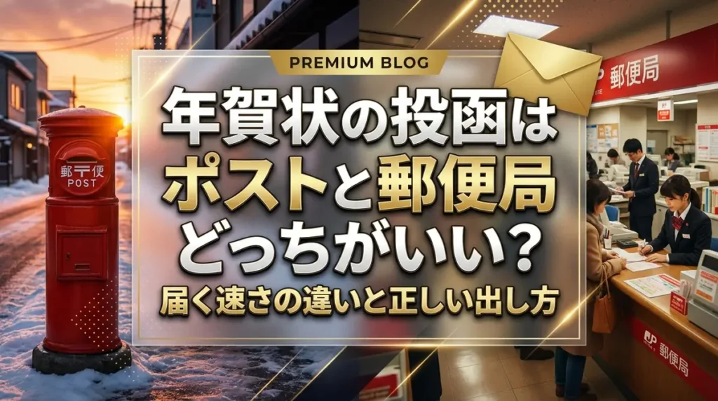 年賀状の投函はポストと郵便局どっちがいい？届く速さの違いと正しい出し方