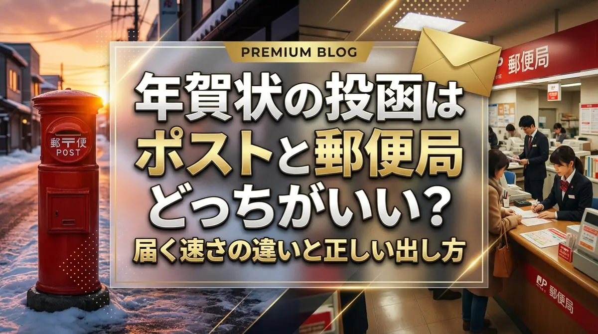 年賀状の投函はポストと郵便局どっちがいい？届く速さの違いと正しい出し方