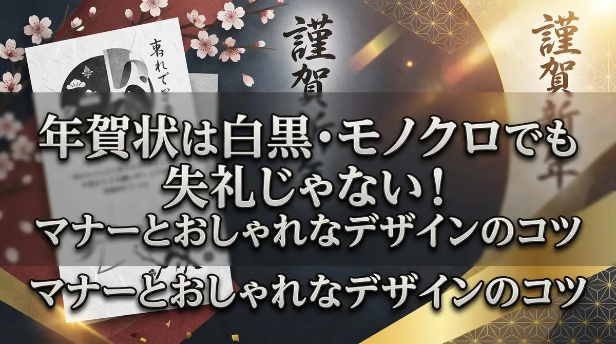 年賀状は白黒・モノクロでも失礼じゃない！マナーとおしゃれなデザインのコツ