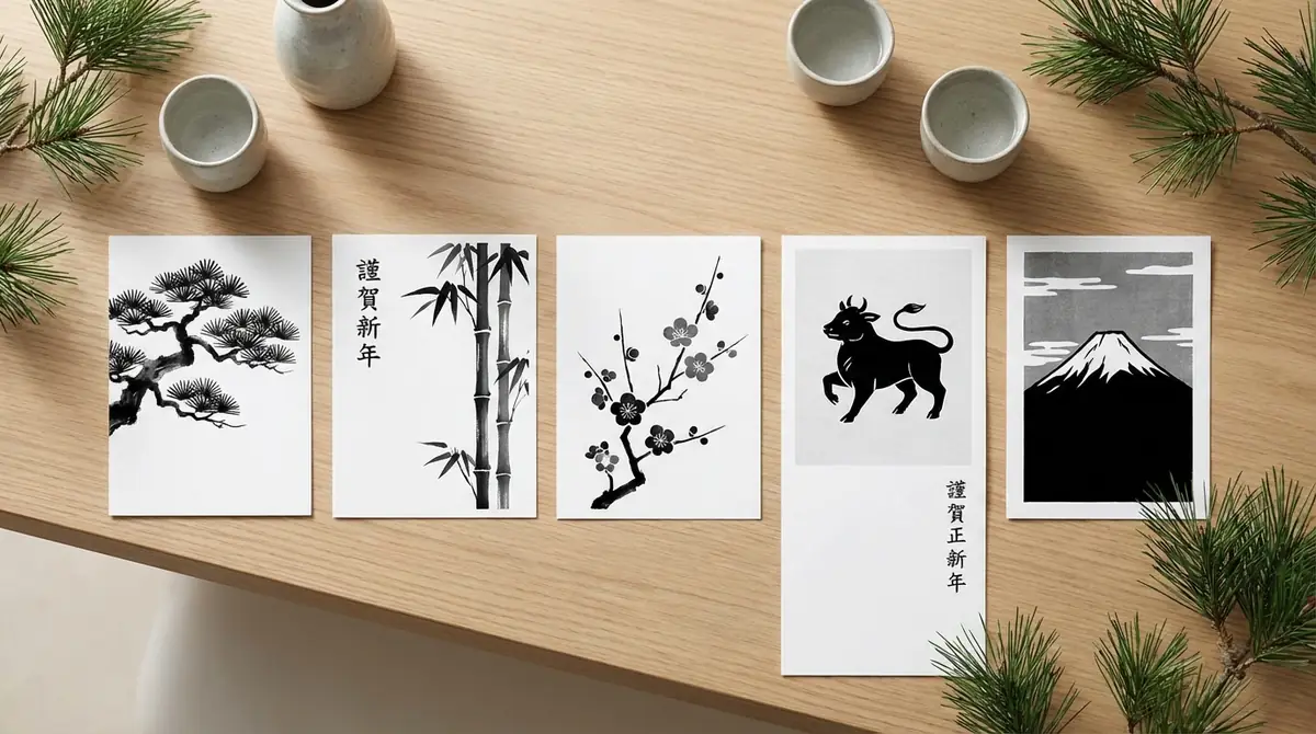 無料で使える白黒・モノクロ年賀状テンプレートおすすめ5選