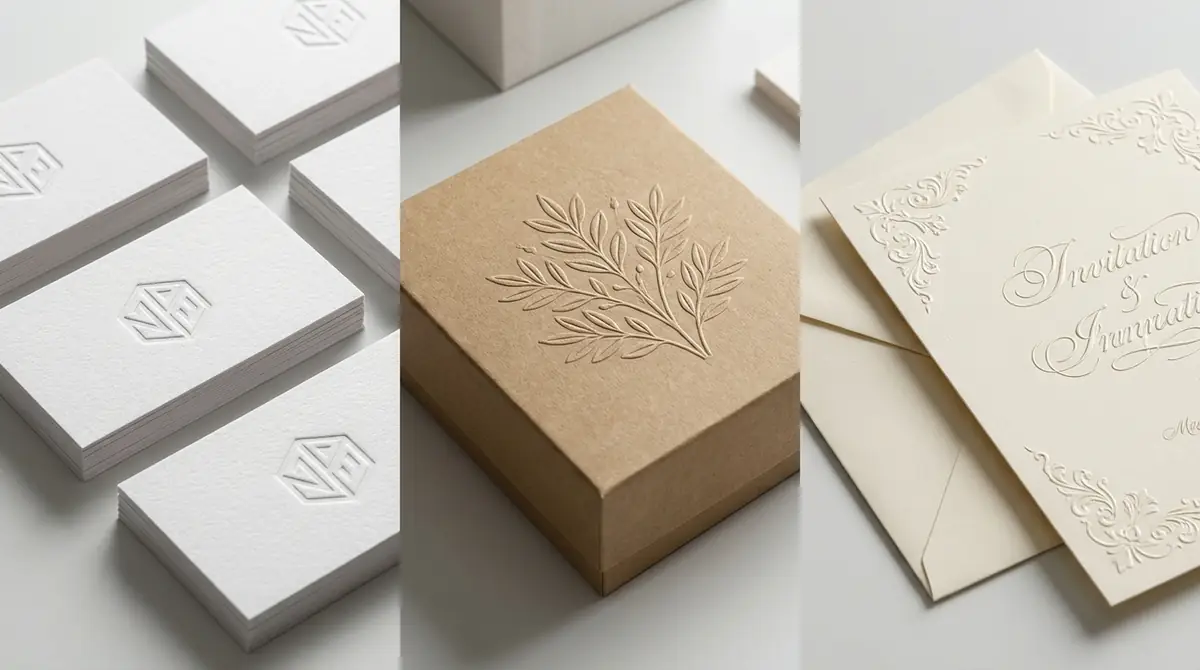 エンボス加工の活用事例|名刺・パッケージ・招待状
