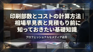 印刷部数とコストの計算方法｜相場早見表と見積もり前に知っておきたい基礎知識