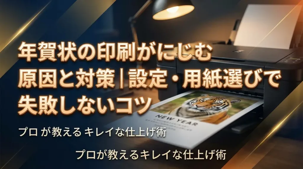 年賀状の印刷がにじむ原因と対策｜設定・用紙選びで失敗しないコツ