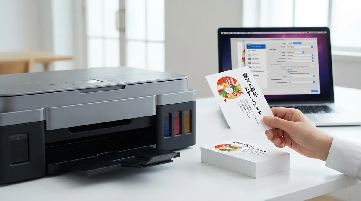 【メーカー別】年賀状がにじまない印刷設定の手順