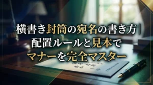 横書き封筒の宛名の書き方｜配置ルールと見本でマナーを完全マスター