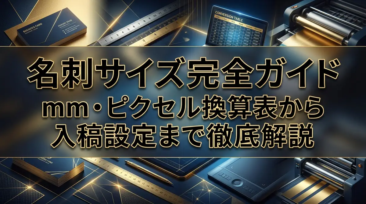 名刺サイズ完全ガイド｜mm・ピクセル換算表から入稿設定まで徹底解説